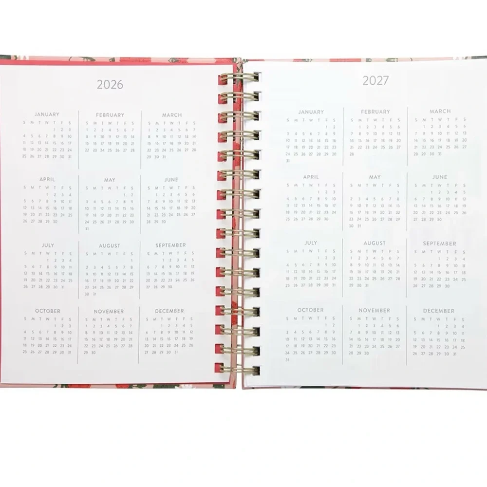 2026 Planners, Eccolo Spiral Agenda Planner, Weekly & Monthly Pages, 12 Months